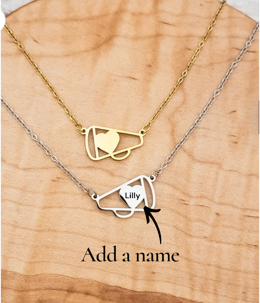 Petite Cheer Megaphone Necklace (Silver or Gold)