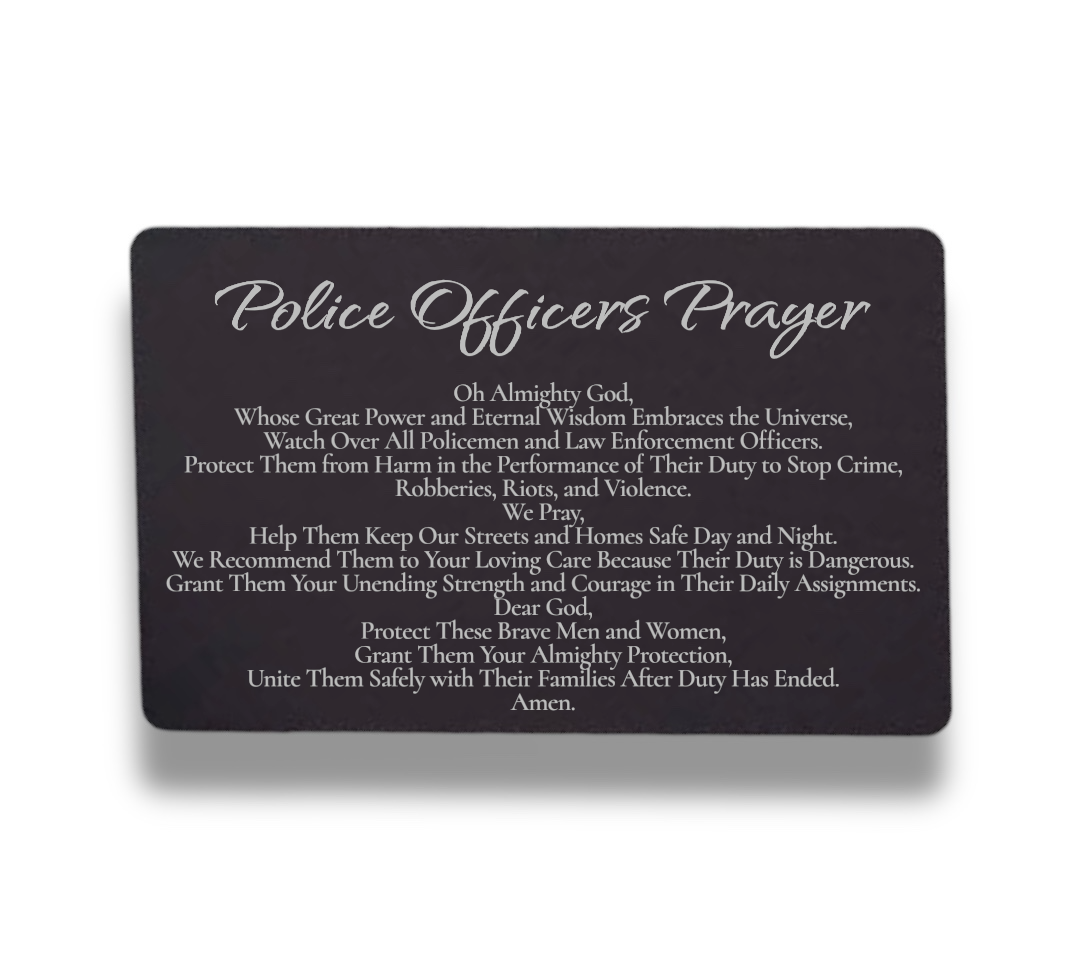 Customizable Metal card for Law Enforcement, Firefighters, EMS, Military