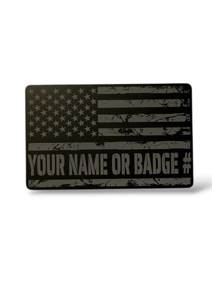 Personalized metal miranda card (double sided)