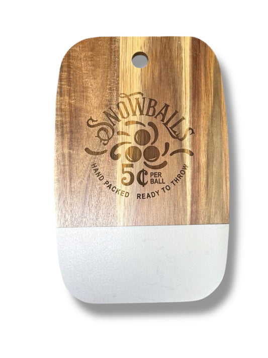 Snowballs cutting board (Free!)