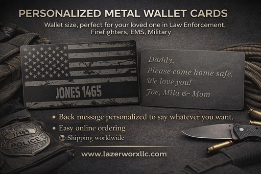 Customizable Metal card for Law Enforcement, Firefighters, EMS, Military