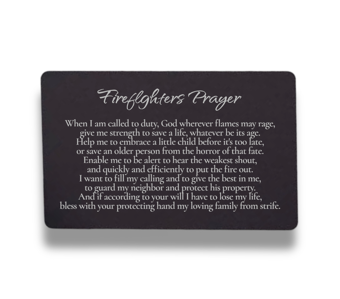 Customizable Metal card for Law Enforcement, Firefighters, EMS, Military