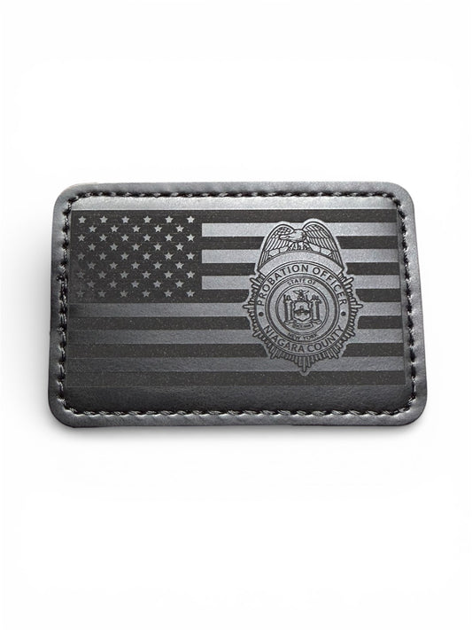 Niagara County Probation hook & loop patch (black/black)